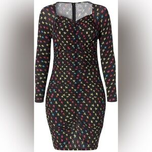 NWT Jonathan Cohen Stars Ruched Mini Dress - Size Medium